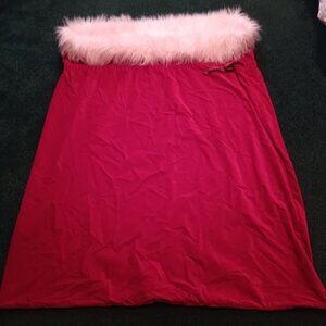 Homemade Large Velveteen Fake Fur Santa Claus Toy Pack Sack Bag
